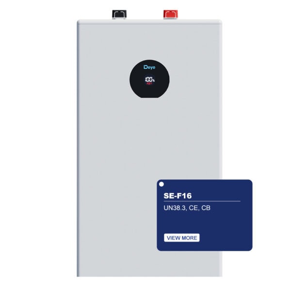 Deye solar inverter with digital display, built for efficient renewable energy management, high-performance power output, and reliable solar system integration.